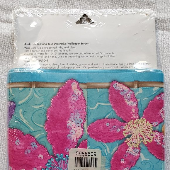 Bombay Kids Wallpaper Border Island Style Floral - Picture 8 of 9